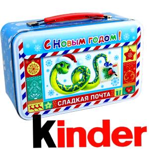 Сладкий подарок на Новый Год в картонной упаковке весом 430 грамм по цене 2136 руб в Юрьевце